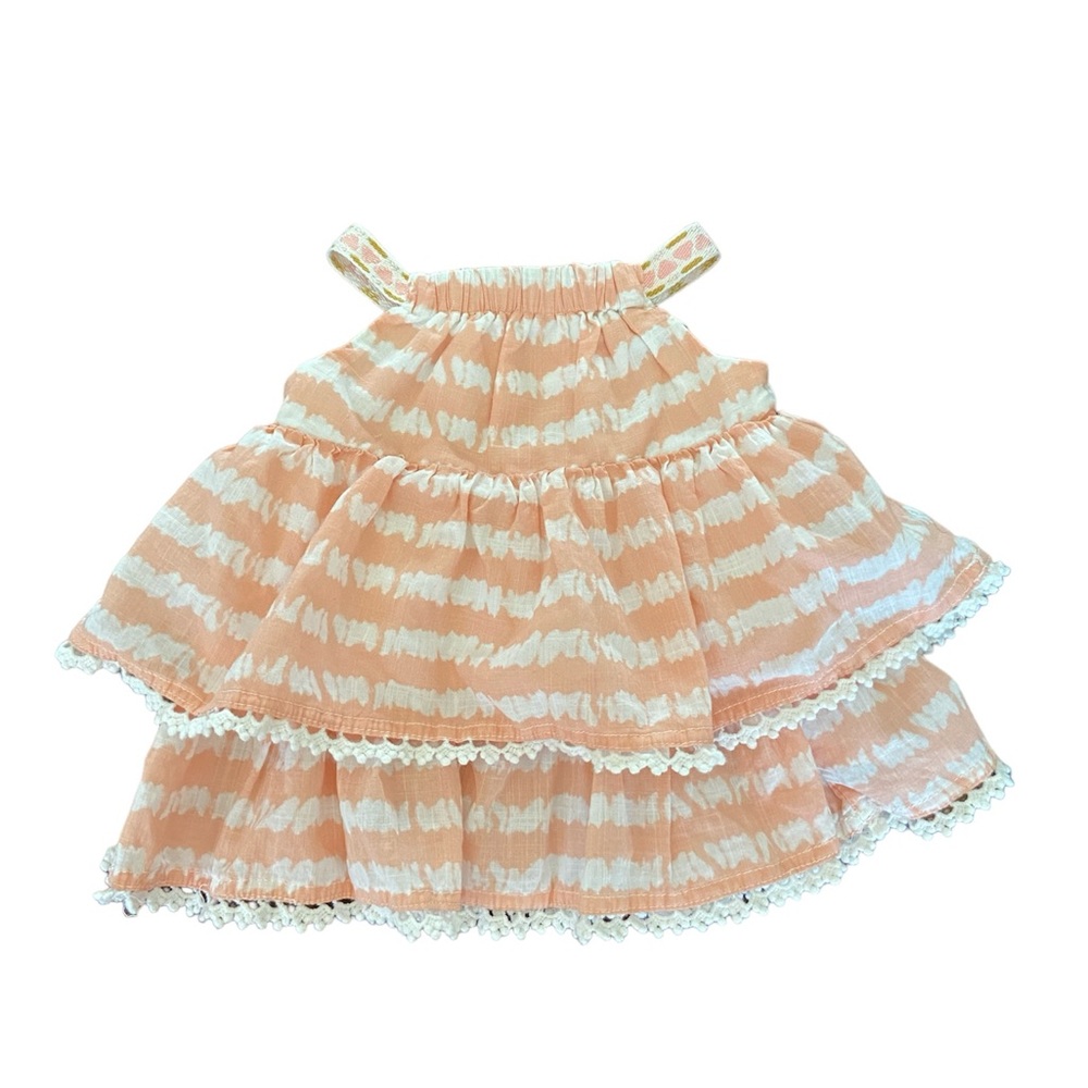 Tommy Bahama striped ruffle Infant Dress 3-6 months.